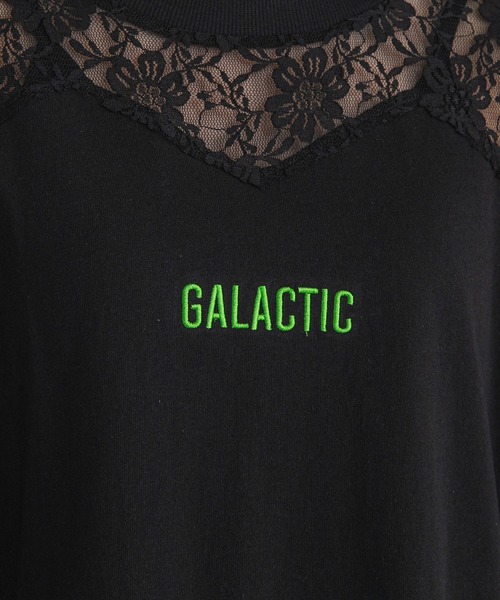 bohmal（ボマール）の「レースドッキングオーバーサイズロンT（Tシャツ/カットソー・レディース・ブラック/ホワイト/ライム・FREE）」の6枚目の写真