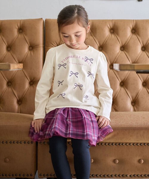 ANY(エニィ)の「【WEB限定】7days プリント 長袖Tシャツ(Tシャツ/カットソー・キッズ・アイボリー系/ライトグリーン系/ネイビー系/ブラック系/ピンク系/サックスブルー系/ライラック系・90/100/110/120/130)」の15枚目の写真