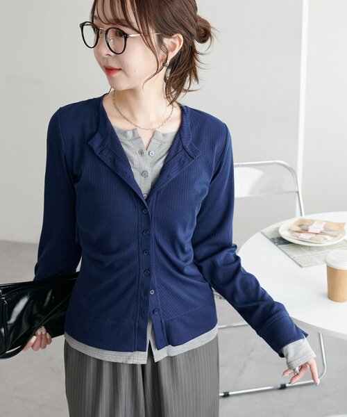 レイヤード多釦プルオーバー（Tシャツ/カットソー）｜DISCOAT（ディス