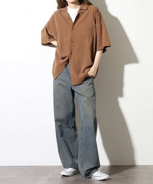 BANKS(バンクス)の「BANKS JOURNAL LINEN SOLID SS SHIRT リネンソリッド半袖シャツ(シャツ/ブラウス・メンズ・オリーブ/ブラウン・L/XL/M)」の9枚目の写真