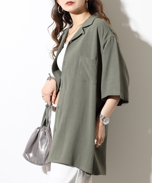 BANKS(バンクス)の「BANKS JOURNAL LINEN SOLID SS SHIRT リネンソリッド半袖シャツ(シャツ/ブラウス・メンズ・オリーブ/ブラウン・L/XL/M)」の13枚目の写真