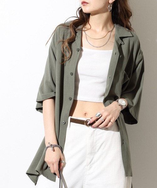 BANKS(バンクス)の「BANKS JOURNAL LINEN SOLID SS SHIRT リネンソリッド半袖シャツ(シャツ/ブラウス・メンズ・オリーブ/ブラウン・L/XL/M)」の10枚目の写真
