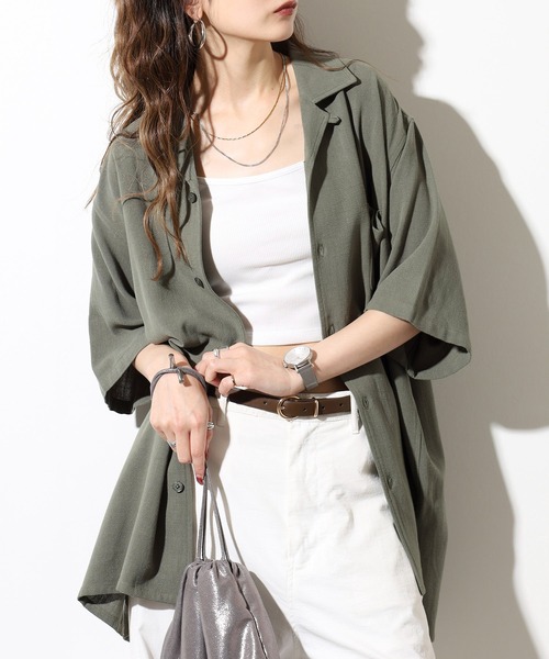 BANKS(バンクス)の「BANKS JOURNAL LINEN SOLID SS SHIRT リネンソリッド半袖シャツ(シャツ/ブラウス・メンズ・オリーブ/ブラウン・L/XL/M)」の11枚目の写真