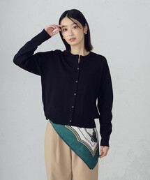 【マシンウォッシャブル】ベーシック クルーネックカーディガン
