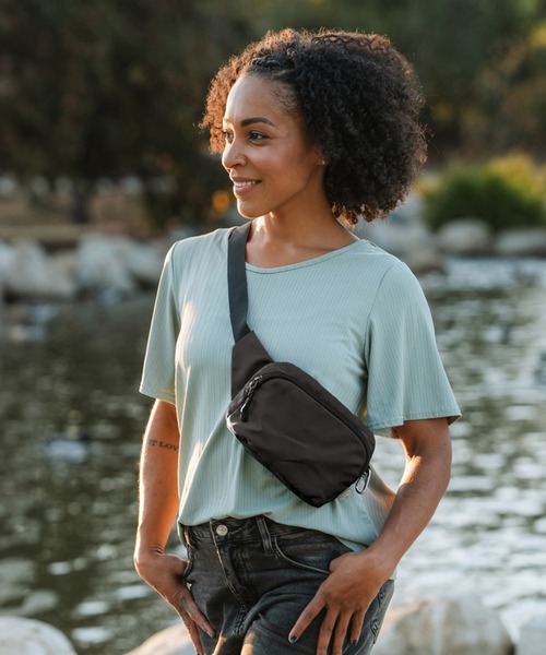 ChicoBag(チコバッグ)の「ChicoBag/チコバッグ Belt Bag rePETe + Refine(ボディバッグ/ウエストポーチ・レディース・ブラック/B/A・FREE)」の19枚目の写真
