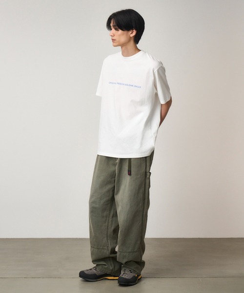 Gramicci（グラミチ）の「STONEMASTERS TEE｜ストーンマスターズTシャツ UNISEX（Tシャツ/カットソー・メンズ・ブラック系その他/オレンジ/ホワイト・M/L/XL/XXL/S）」の5枚目の写真