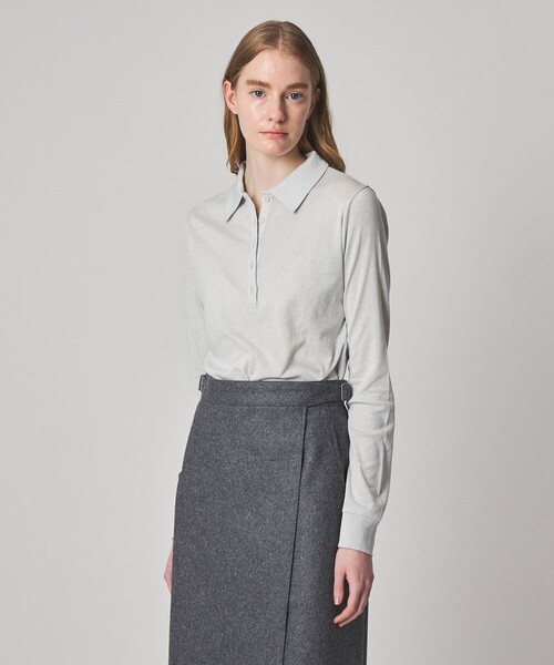 セール】＜Steven Alan＞ラメ ジャージー ポロカットソー（Tシャツ