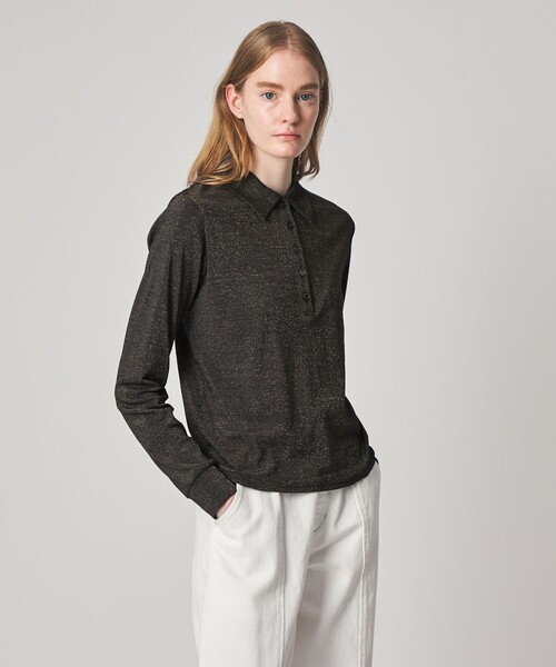 セール】＜Steven Alan＞ラメ ジャージー ポロカットソー（Tシャツ