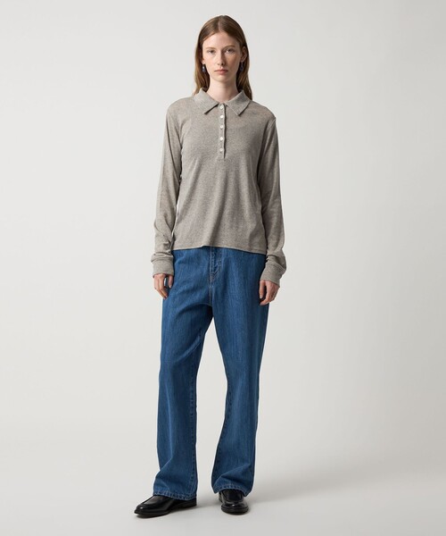 セール】＜Steven Alan＞ラメ ジャージー ポロカットソー（Tシャツ