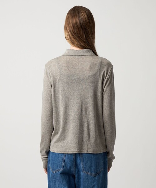 Steven Alan（スティーブンアラン）の「＜Steven Alan＞ラメ ジャージー ポロカットソー（Tシャツ/カットソー・レディース・オフホワイト/グレー系/ブラック・FREE）」の11枚目の写真