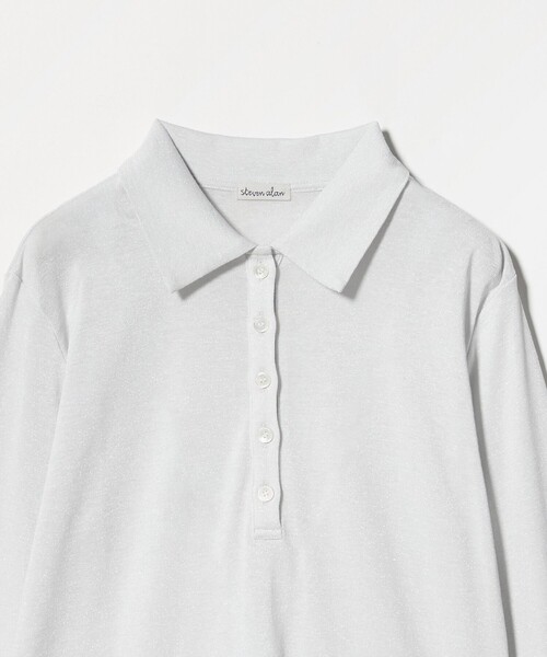 セール】＜Steven Alan＞ラメ ジャージー ポロカットソー（Tシャツ