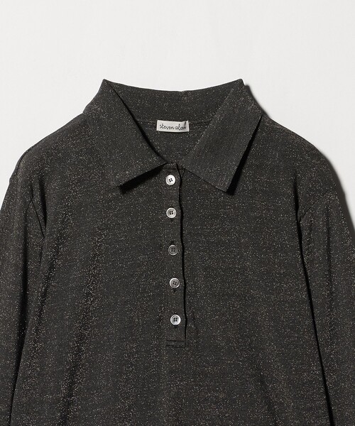 セール】＜Steven Alan＞ラメ ジャージー ポロカットソー（Tシャツ