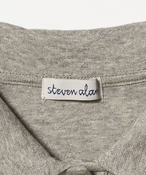 Steven Alan（スティーブンアラン）の「＜Steven Alan＞ラメ ジャージー ポロカットソー（Tシャツ/カットソー・レディース・オフホワイト/グレー系/ブラック・FREE）」の18枚目の写真