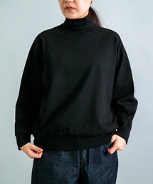 [OMNIGOD womens / オムニゴッド] 8/天竺 ハイネックマニッシュトレーナー