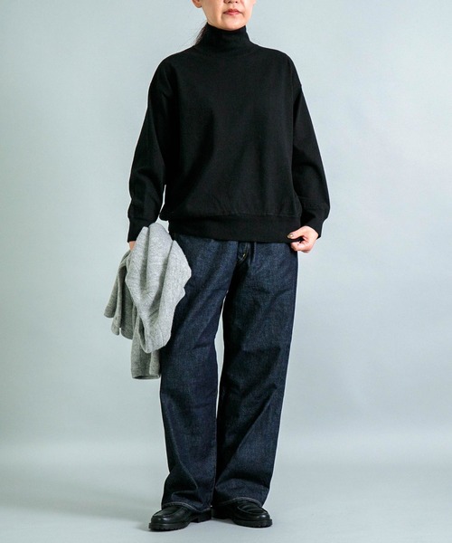 熊の大五郎 美品8gshoot DRY KANOKO MOCK NECK OMNIGOD womens / オムニゴッド] 8/天竺 ハイネックマニッシュ