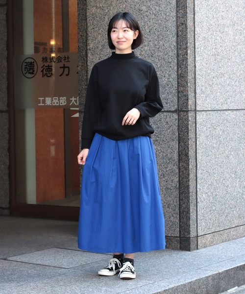 OMNIGOD（オムニゴッド）の「[OMNIGOD womens / オムニゴッド] 8/天竺 ハイネックマニッシュトレーナー（スウェット・レディース・アッシュグレー/アイボリー/ブラック/ネイビー・FREE）」の5枚目の写真