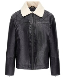 Guess(QX)PU Leather Quilting Motif Jacket([gR[g)