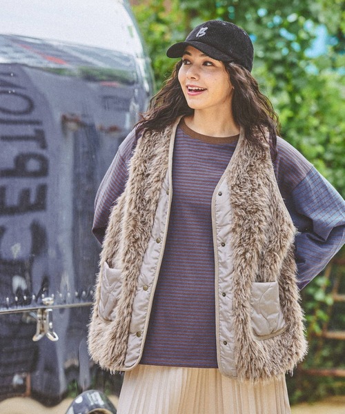 ニコアンド アソートファーベスト モコモコ ふわふわ アソートファーベスト（ベスト）｜niko and（ニコアンド）の