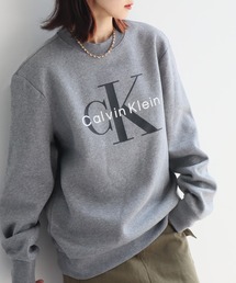【Calvin Klein JEANS/カルバンクライン ジーンズ】 MONOLOGO FLEECE CREW NECK SWEATSHIRT/モノグラム プリント クルーネック スウェット トレーナー