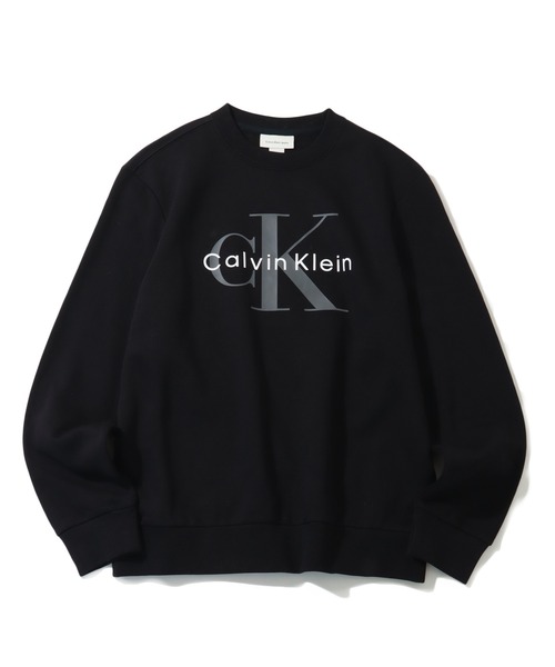 Calvin Klein Jeans（カルヴァンクラインジーンズ）の「【Calvin Klein JEANS/カルバンクライン ジーンズ】 MONOLOGO FLEECE CREW NECK SWEATSHIRT/モノグラム プリント クルーネック スウェット トレーナー（スウェット・メンズ・ブラック/ヘザーグレー/ホワイト・S/M/L/XL）」の5枚目の写真