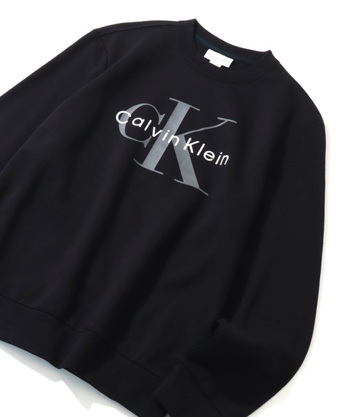 Calvin Klein Jeans（カルヴァンクラインジーンズ）の「【Calvin Klein JEANS/カルバンクライン ジーンズ】 MONOLOGO FLEECE CREW NECK SWEATSHIRT/モノグラム プリント クルーネック スウェット トレーナー（スウェット・メンズ・ブラック/ヘザーグレー/ホワイト・S/M/L/XL）」の9枚目の写真