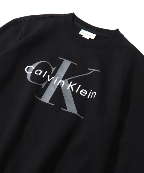 Calvin Klein Jeans（カルヴァンクラインジーンズ）の「【Calvin Klein JEANS/カルバンクライン ジーンズ】 MONOLOGO FLEECE CREW NECK SWEATSHIRT/モノグラム プリント クルーネック スウェット トレーナー（スウェット・メンズ・ブラック/ヘザーグレー/ホワイト・S/M/L/XL）」の11枚目の写真