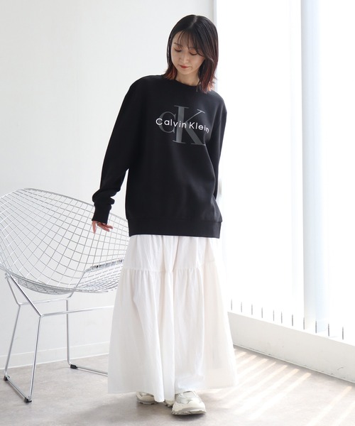 Calvin Klein Jeans（カルヴァンクラインジーンズ）の「【Calvin Klein JEANS/カルバンクライン ジーンズ】 MONOLOGO FLEECE CREW NECK SWEATSHIRT/モノグラム プリント クルーネック スウェット トレーナー（スウェット・メンズ・ブラック/ヘザーグレー/ホワイト・S/M/L/XL）」の22枚目の写真