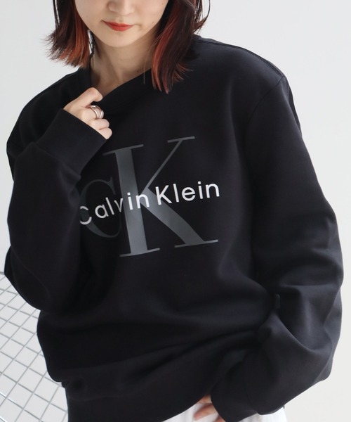 Calvin Klein Jeans（カルヴァンクラインジーンズ）の「【Calvin Klein JEANS/カルバンクライン ジーンズ】 MONOLOGO FLEECE CREW NECK SWEATSHIRT/モノグラム プリント クルーネック スウェット トレーナー（スウェット・メンズ・ブラック/ヘザーグレー/ホワイト・S/M/L/XL）」の20枚目の写真