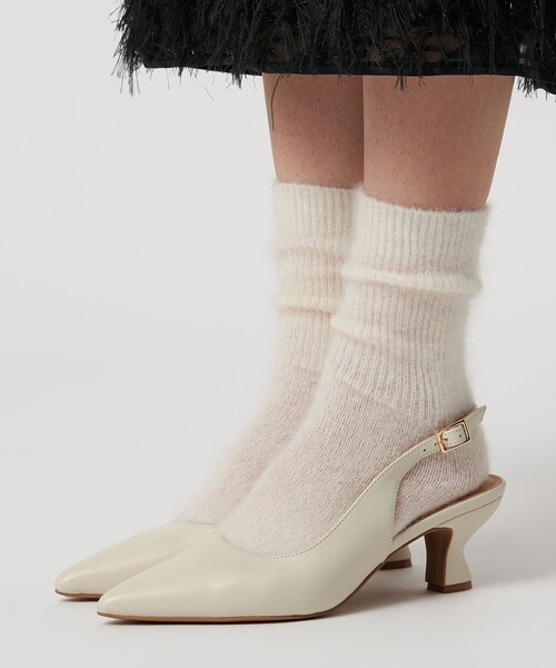 UNITED ARROWS(ユナイテッドアローズ)の「へアリー リブ ソックス(ソックス/靴下・レディース・オフホワイト/グレー系/ライトブルー/ブラック/レッド/ピンク・FREE)」の22枚目の写真