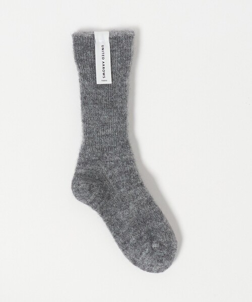 UNITED ARROWS(ユナイテッドアローズ)の「へアリー リブ ソックス(ソックス/靴下・レディース・オフホワイト/グレー系/ライトブルー/ブラック/レッド/ピンク・FREE)」の13枚目の写真