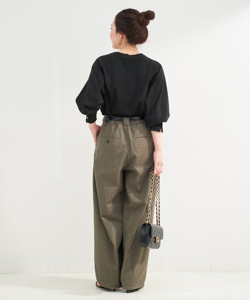 B.C STOCK(ベーセーストック)の「手洗い可 / チェーンブローチ付きニットプルオーバー(ニット/セーター・レディース・ブラック/ブラウン/ボルドー・FREE)」の6枚目の写真