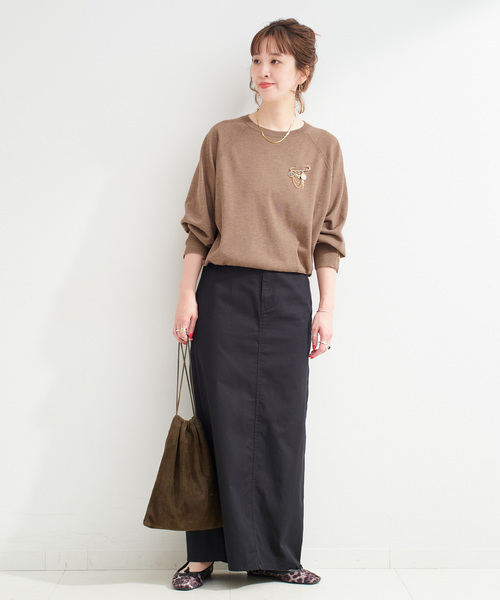 B.C STOCK(ベーセーストック)の「手洗い可 / チェーンブローチ付きニットプルオーバー(ニット/セーター・レディース・ブラック/ブラウン/ボルドー・FREE)」の10枚目の写真