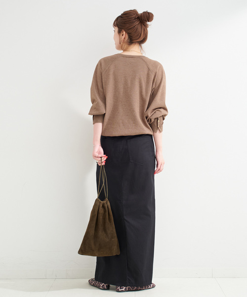 B.C STOCK(ベーセーストック)の「手洗い可 / チェーンブローチ付きニットプルオーバー(ニット/セーター・レディース・ブラック/ブラウン/ボルドー・FREE)」の12枚目の写真