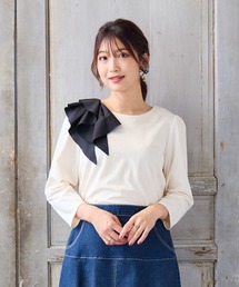 Rose Tiara | 【UVカット】ショルダーフリルカットソー(Tシャツ/カットソー)