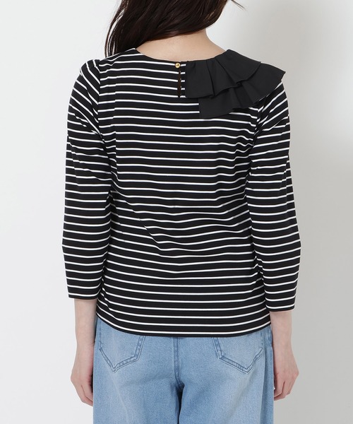 Rose Tiara(ローズティアラ)の「【UVカット】ショルダーフリルカットソー(Tシャツ/カットソー・レディース・ホワイト/オフホワイト/ブラック・38/42/46)」の18枚目の写真