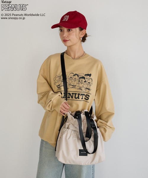 PEANUTS（ピーナッツ）の「［ユニセックス］【PEANUTS×BAYFLOW】ピーナッツアソートスウェット（スウェット・メンズ・イエロー/グリーン/ピンク/オフホワイト/チャコールグレー/杢グレー・MEDIUM/LARGE）」の7枚目の写真