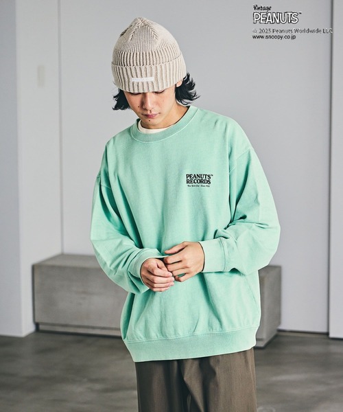 PEANUTS（ピーナッツ）の「［ユニセックス］【PEANUTS×BAYFLOW】ピーナッツアソートスウェット（スウェット・メンズ・イエロー/グリーン/ピンク/オフホワイト/チャコールグレー/杢グレー・MEDIUM/LARGE）」の12枚目の写真