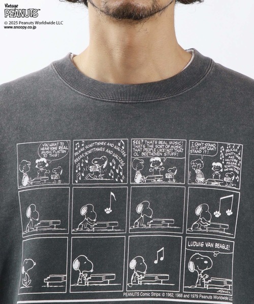 PEANUTS（ピーナッツ）の「［ユニセックス］【PEANUTS×BAYFLOW】ピーナッツアソートスウェット（スウェット・メンズ・イエロー/グリーン/ピンク/オフホワイト/チャコールグレー/杢グレー・MEDIUM/LARGE）」の21枚目の写真