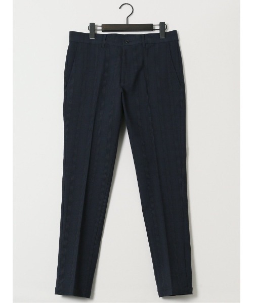 TAKA-Q(タカキュー)の「【ストレッチ 抗菌防臭】タカキュー スリム トラウザーパンツ チェック(チノパンツ・メンズ・ネイビー・MEDIUM/LARGE/3L/X-LARGE/S)」の8枚目の写真