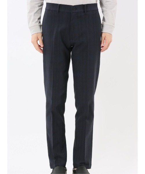 TAKA-Q(タカキュー)の「【ストレッチ 抗菌防臭】タカキュー スリム トラウザーパンツ チェック(チノパンツ・メンズ・ネイビー・MEDIUM/LARGE/3L/X-LARGE/S)」の9枚目の写真