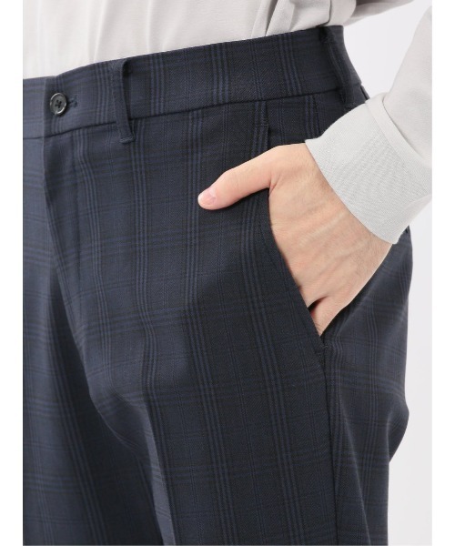 TAKA-Q(タカキュー)の「【ストレッチ 抗菌防臭】タカキュー スリム トラウザーパンツ チェック(チノパンツ・メンズ・ネイビー・MEDIUM/LARGE/3L/X-LARGE/S)」の12枚目の写真