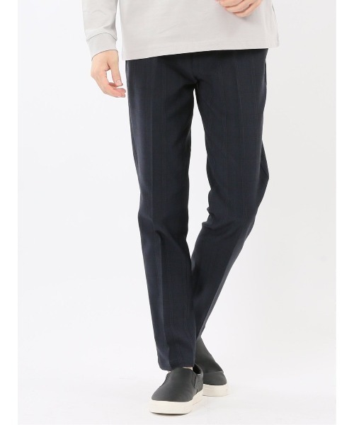 TAKA-Q(タカキュー)の「【ストレッチ 抗菌防臭】タカキュー スリム トラウザーパンツ チェック(チノパンツ・メンズ・ネイビー・MEDIUM/LARGE/3L/X-LARGE/S)」の14枚目の写真