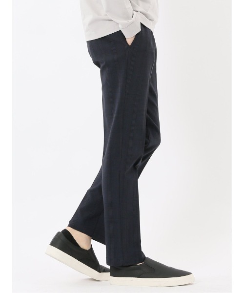 TAKA-Q(タカキュー)の「【ストレッチ 抗菌防臭】タカキュー スリム トラウザーパンツ チェック(チノパンツ・メンズ・ネイビー・MEDIUM/LARGE/3L/X-LARGE/S)」の16枚目の写真