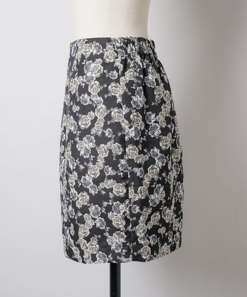 VIOLETTA（ヴィオレッタ）の「【HEIREN】ジャガードミニコクーンスカート（スカート・レディース・ブラック/ブルー・M/S）」の18枚目の写真