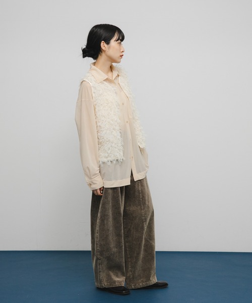 KBF（ケイビーエフ）の「チュールフリンジトップス（ベスト・レディース・ブラック/アイボリー・ONE）」の18枚目の写真