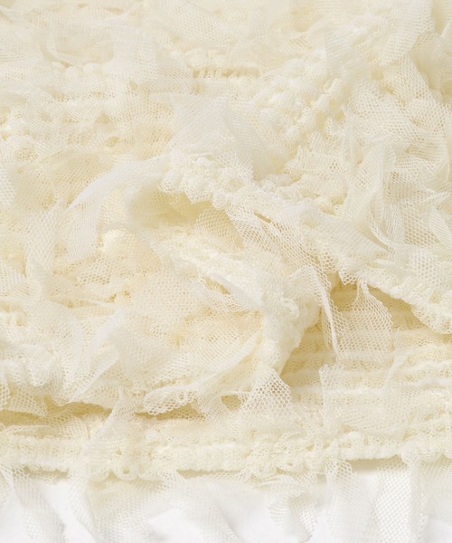 KBF（ケイビーエフ）の「チュールフリンジトップス（ベスト・レディース・ブラック/アイボリー・ONE）」の13枚目の写真