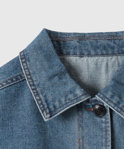 VICKY（ビッキー）の「フラップポケットショートデニムブルゾン≪手洗い可能≫（ブルゾン・レディース・ブルー/ネイビー・M）」の21枚目の写真