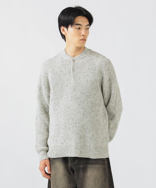 Champion×BEAMSGOLF ヘンリーネック セーター グレー L Champion×BEAMSGOLF ヘンリーネック セーター グレー L BEAMS GOLF