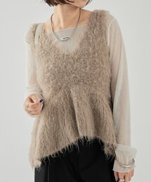 mystic（ミスティック）の「シャギーニット ペプラムベスト（ベスト）」