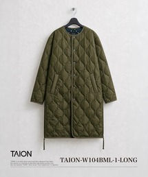 【TAION（タイオン）】〈ウィメンズ〉ミリタリー クルーネック ダウンコート